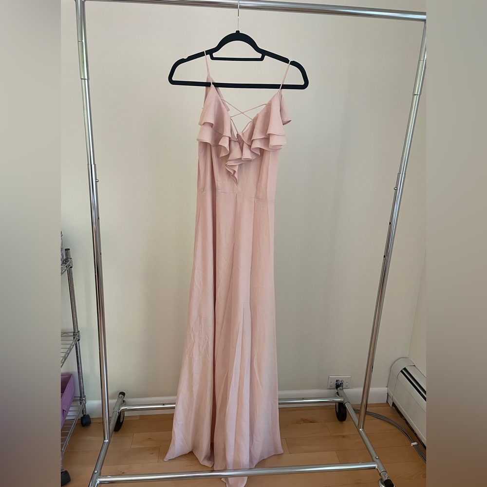 Beautiful soft pink ruffle gown
